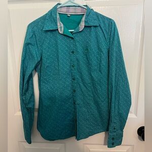 CINCH teal button up shirt